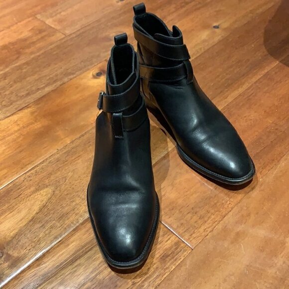 IRO black leather squared toe with silver coloured buckle in size 38 - Picture 13 of 13